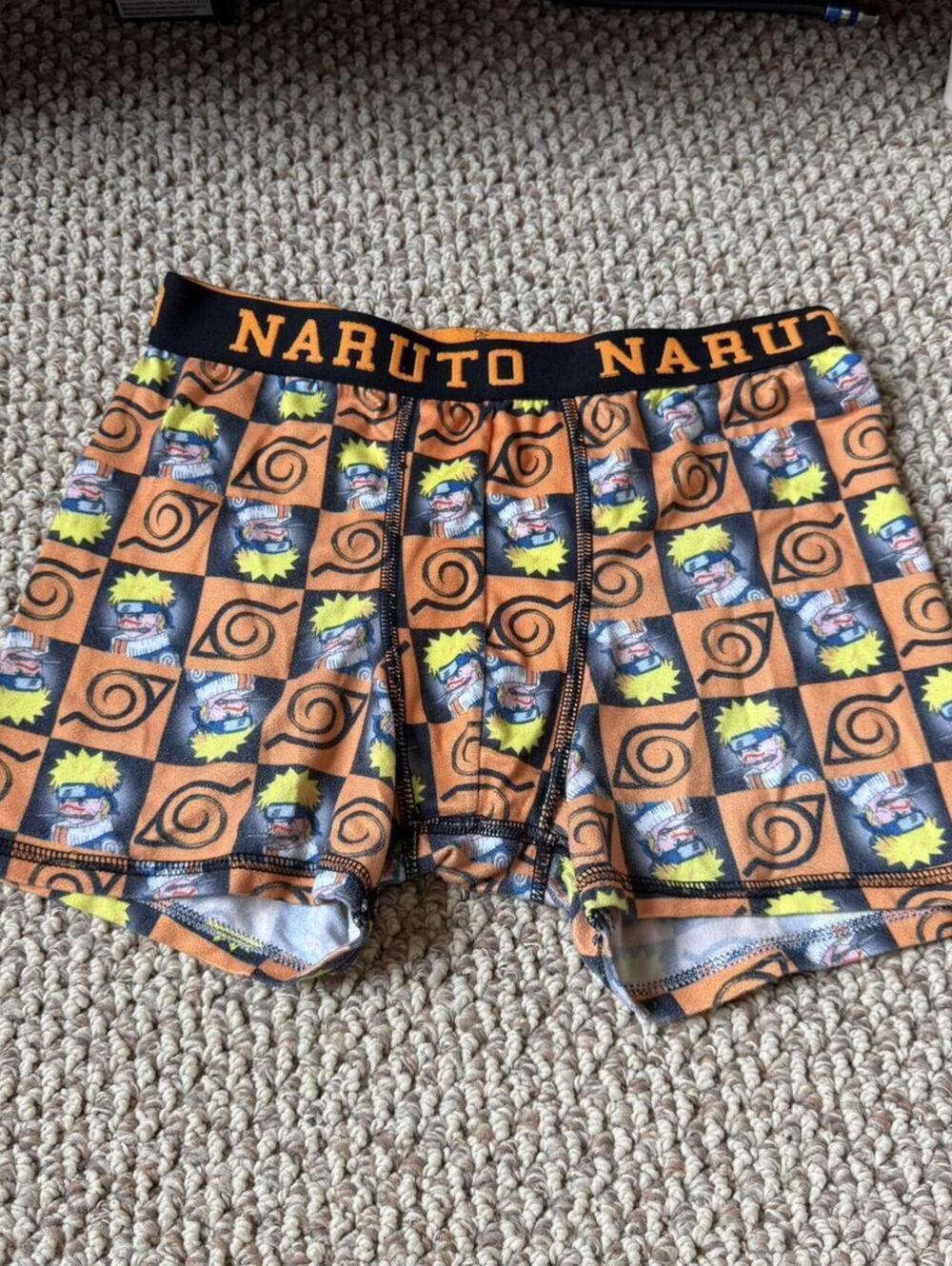 boys Naruto boxers orange and black underwear